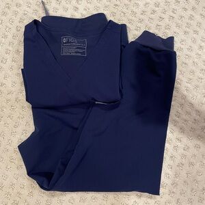 Figs Navy Blue Scrub Set